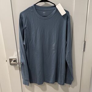 Uniqlo Men's Slate Long Sleeve Tee